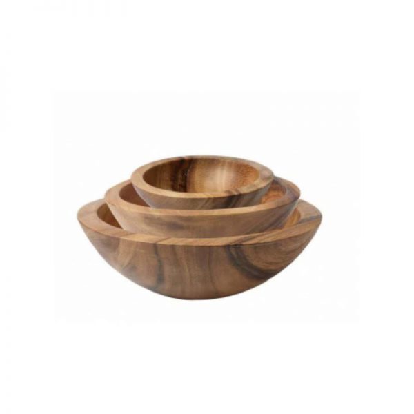 Acacia Wood Wide Rim Bowl